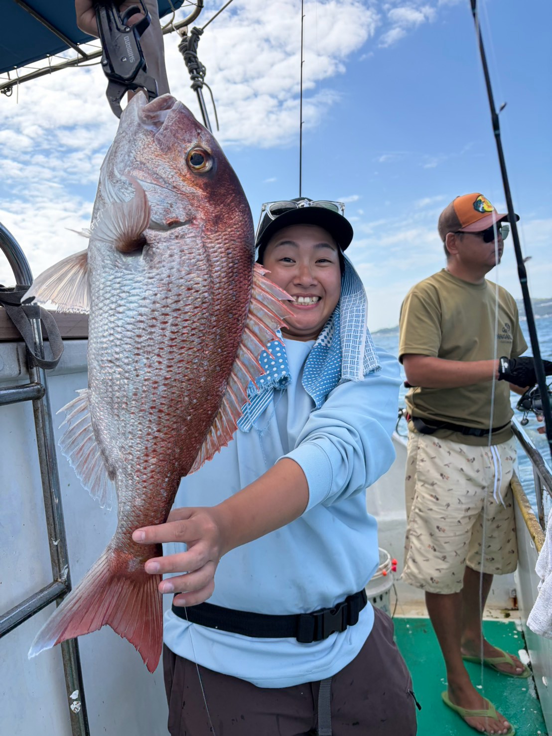 海蓮丸の鯛、アコウ釣果 70cm（9/23）