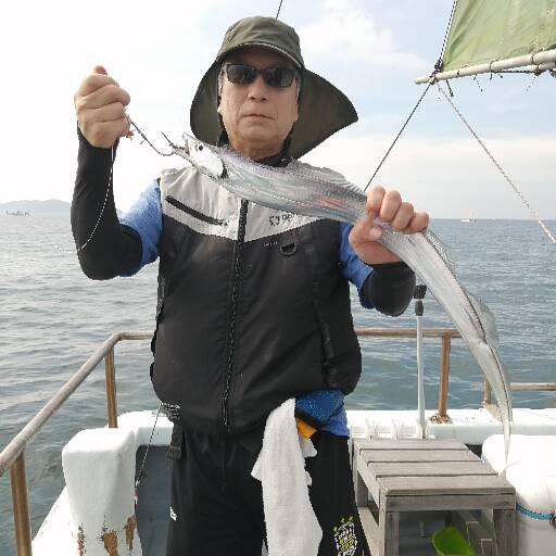 1091丸(忠岡)で釣れた[{'name': 'タチウオ', 'stat': '最大105cm · ３２匹'}]105cm