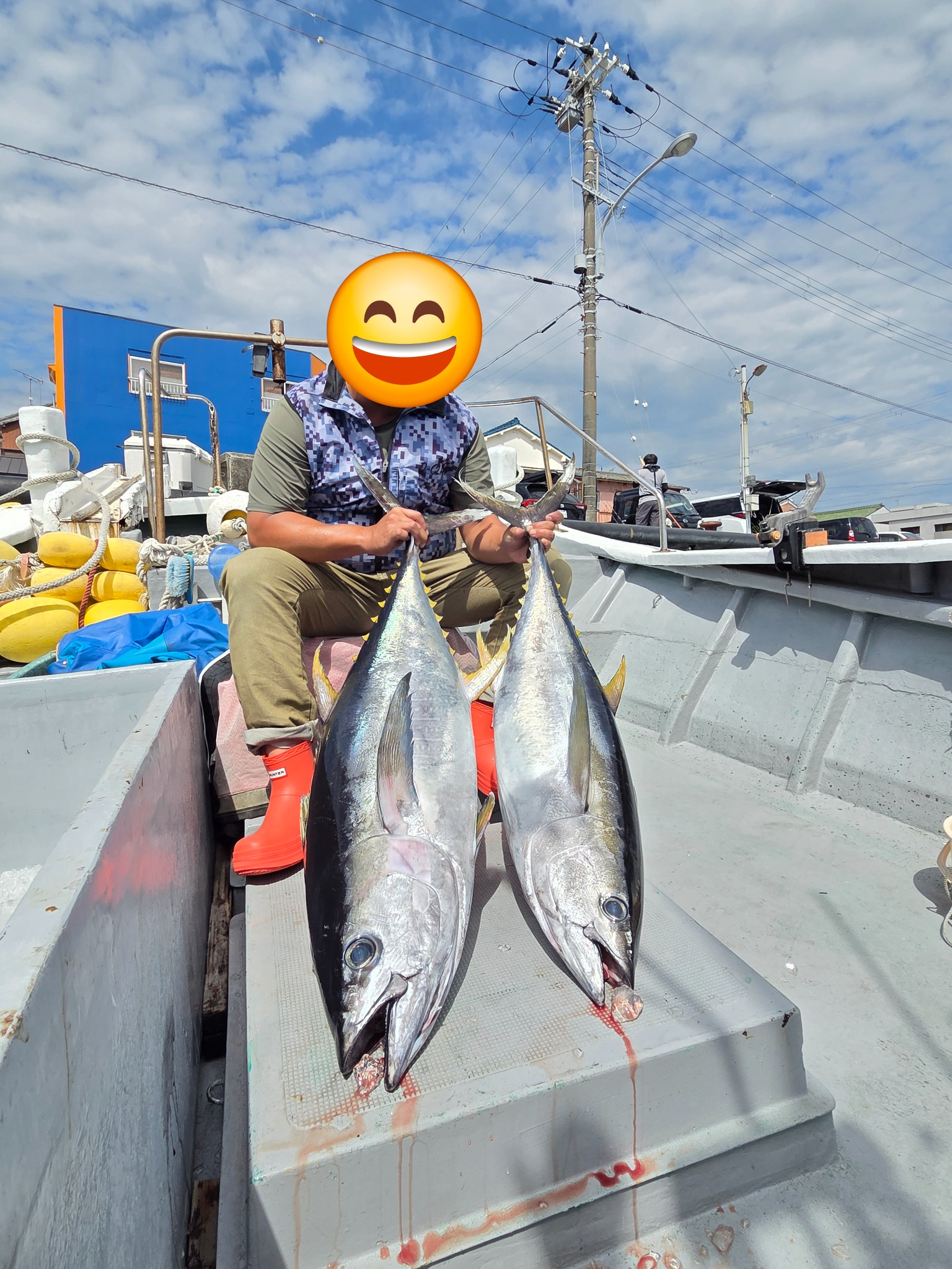 道丸で釣れた[{'name': 'キハダ', 'stat': '最大20.00kg · 2'}]20.00kg