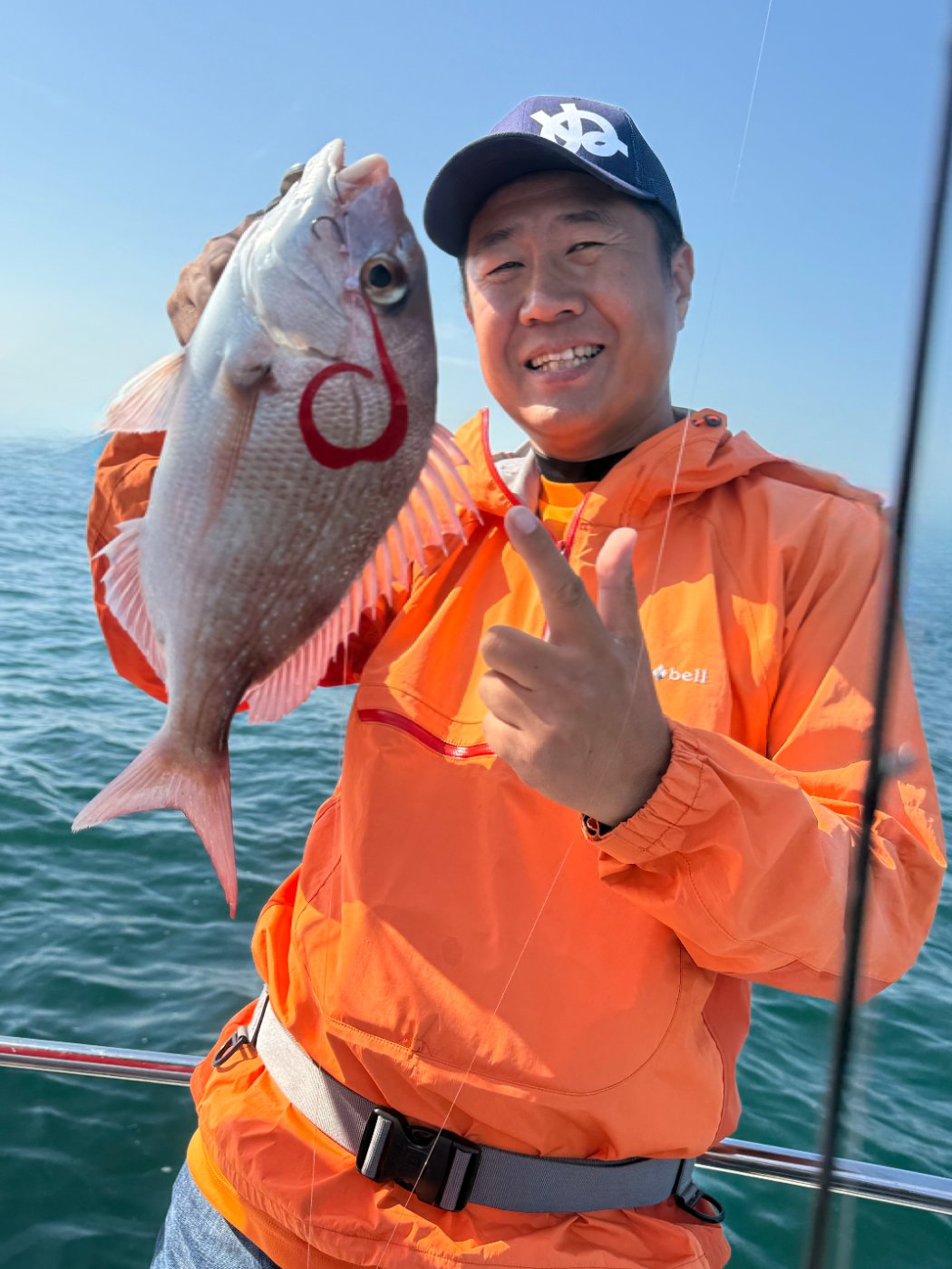 島虎丸で釣れた[{'name': 'マダイ', 'stat': '最大59cm · トップ12枚'}]59cm